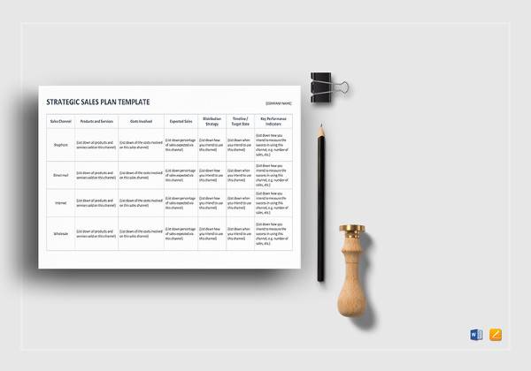 strategic sales plan template