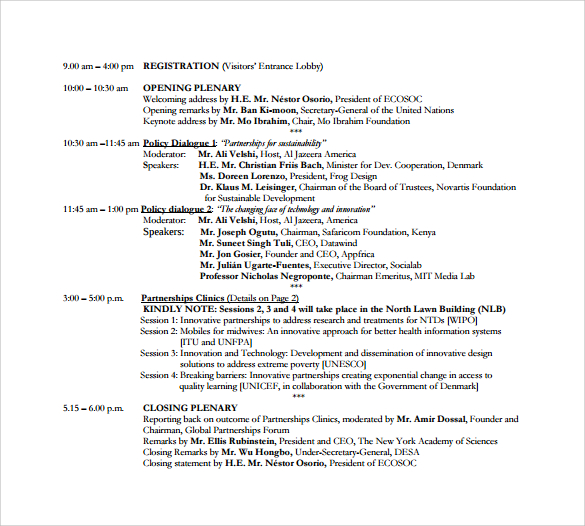 artist event program template