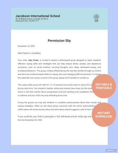 permission slip template