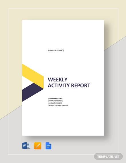 weekly activity report
