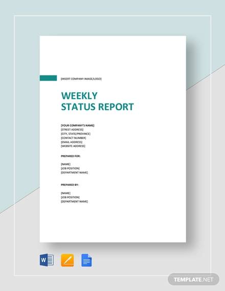 weekly status report