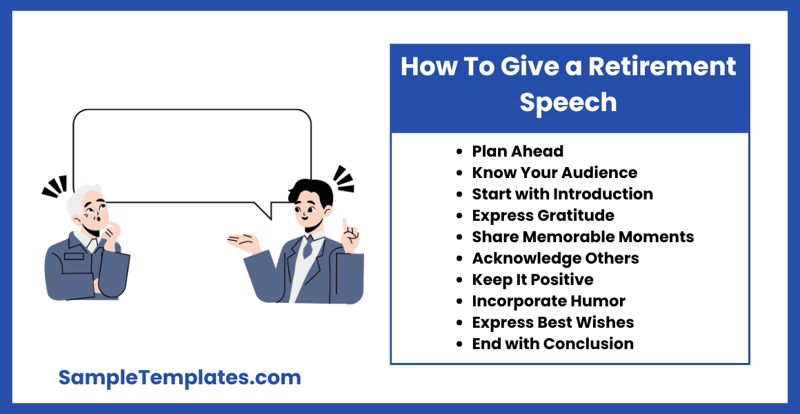 how to give a retirement speech