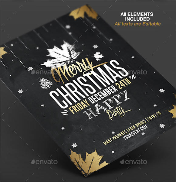 christmas psd flyer template