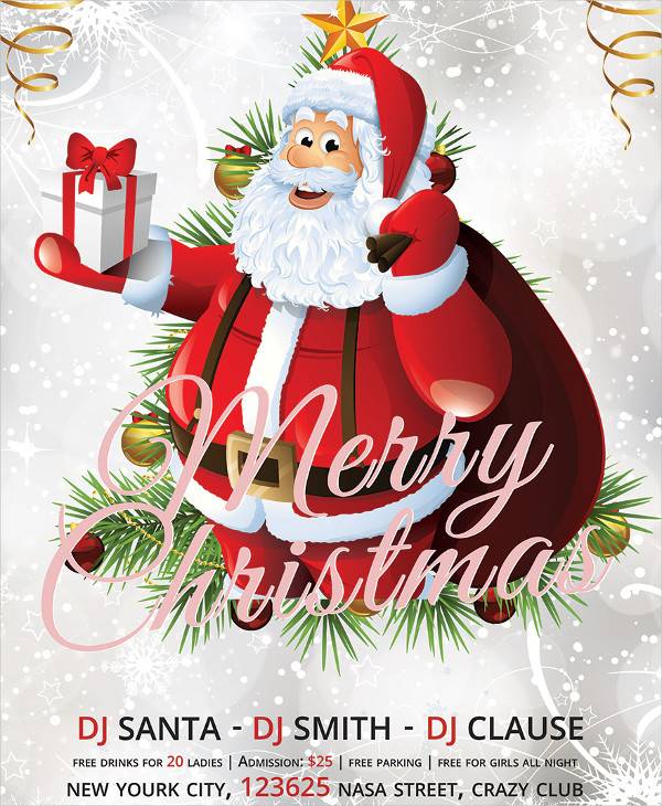 free modern christmas flyer template