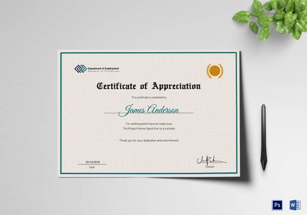 employee service certificate template1
