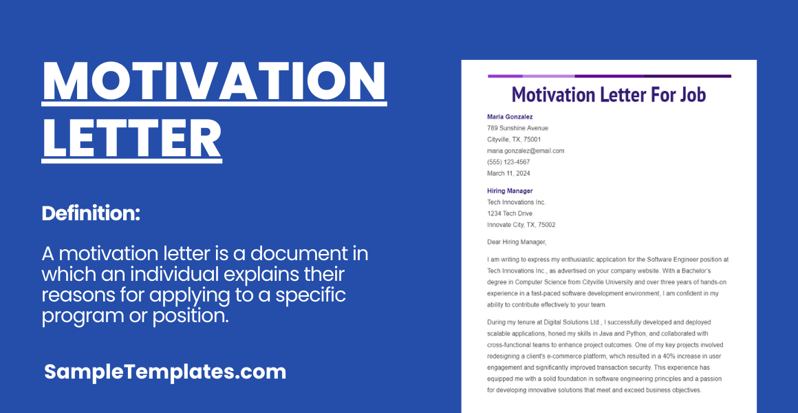 Motivation Letter