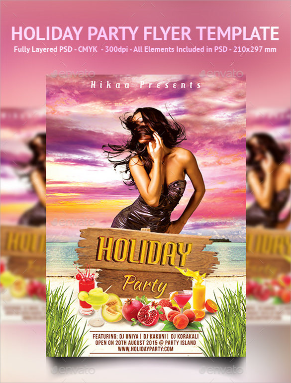 wonderful holiday party flyer