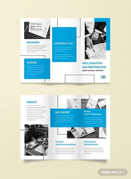 annual report tri fold brochure template