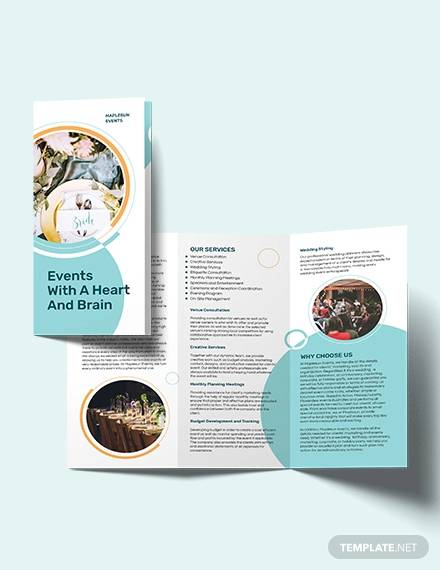 event planner tri fold brochure