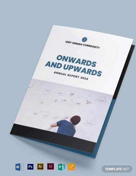 organisation annual report bi fold brochure template