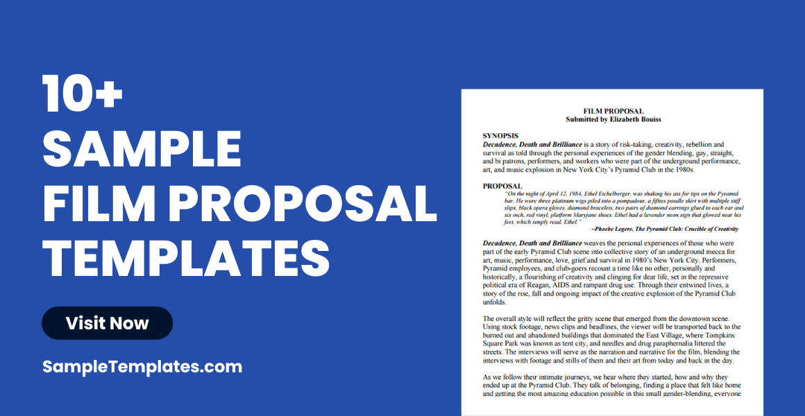 Sample Film Proposal Templates