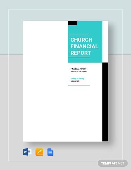 church finacial report