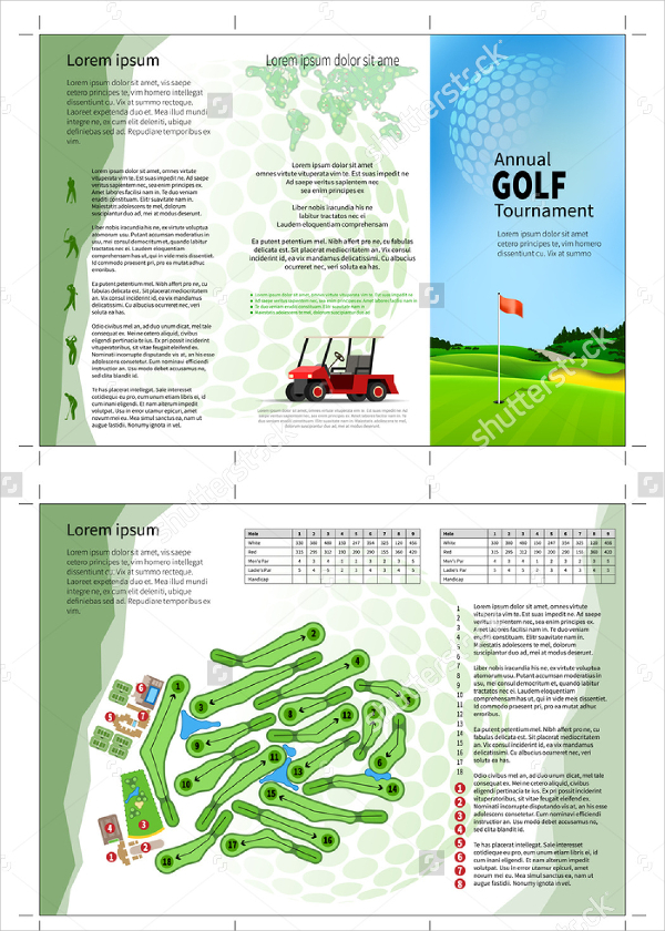 golf tournament brochure design
