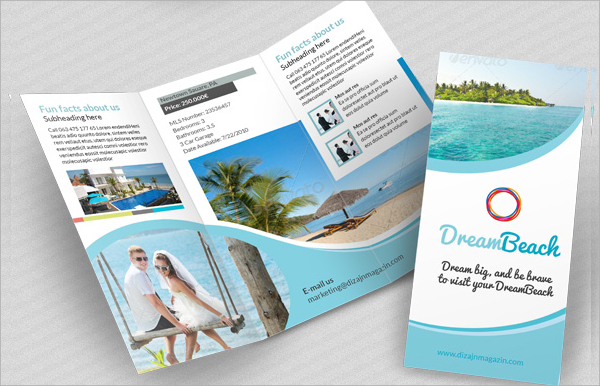 tri fold tourist brochure