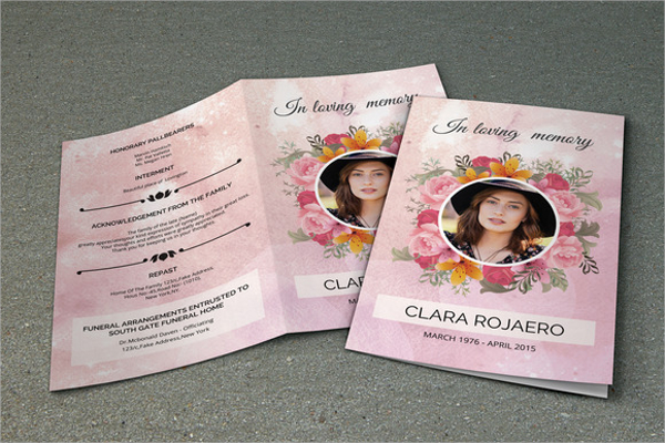 funeral obituary program template