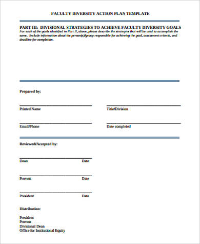 faculty diversity action plan worksheet