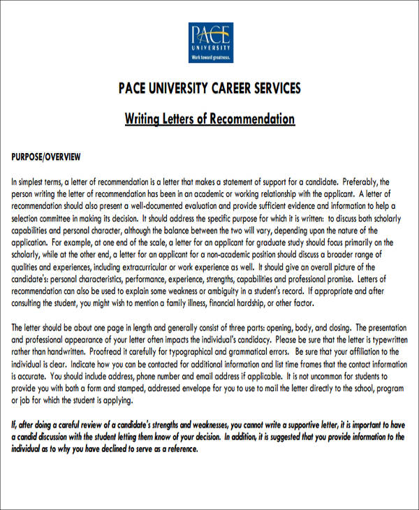 letter of recommendation for internship example