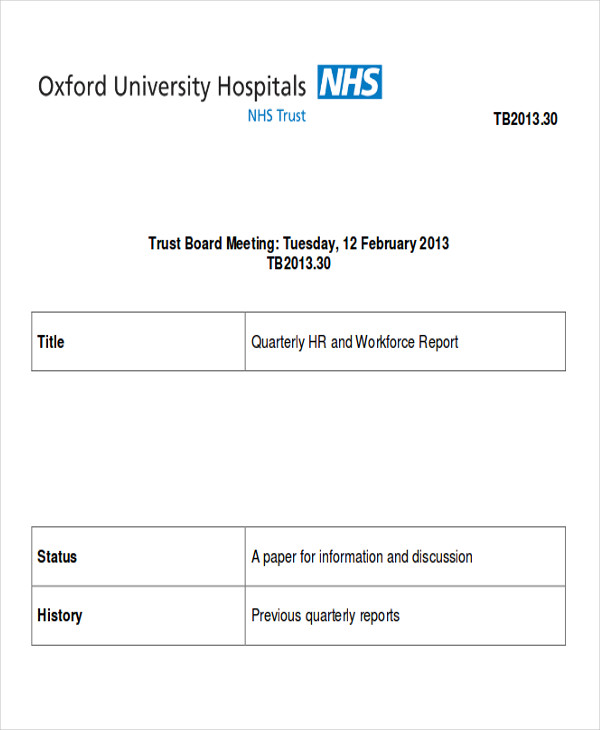 quarterly hr report pdf