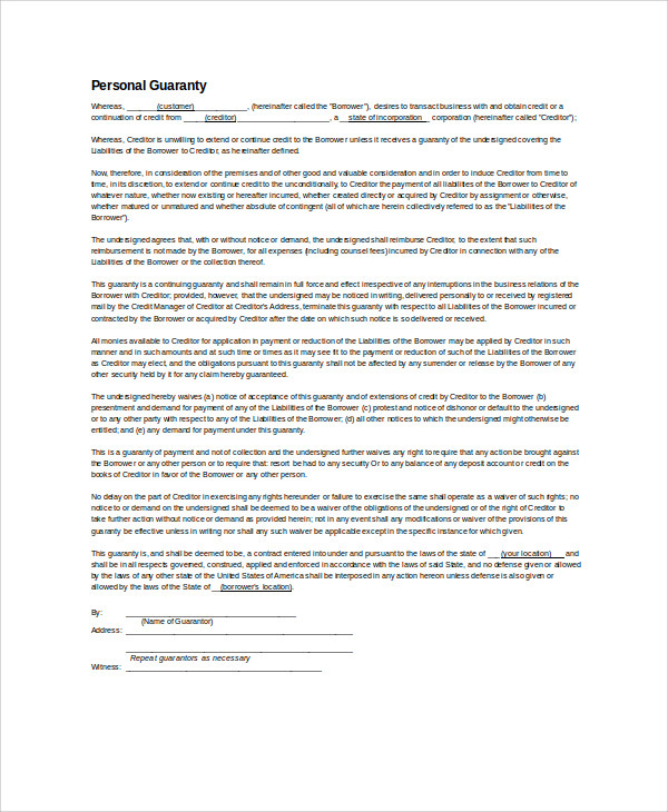 personal guarantee letter format1