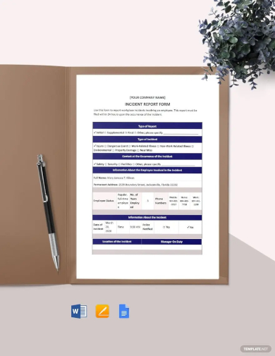 hr investigation report form template