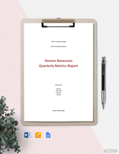 hr metrics report template