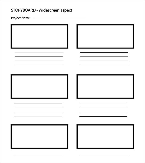 widescreen storyboard template