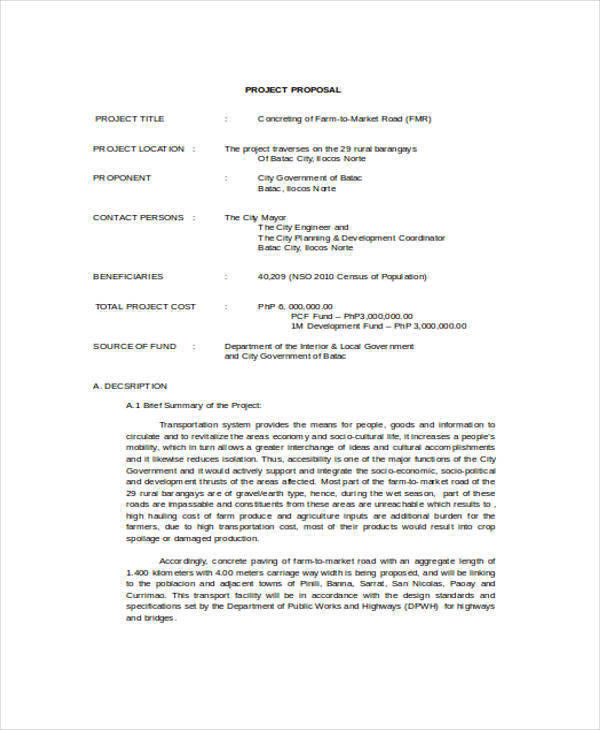proposal for construction project