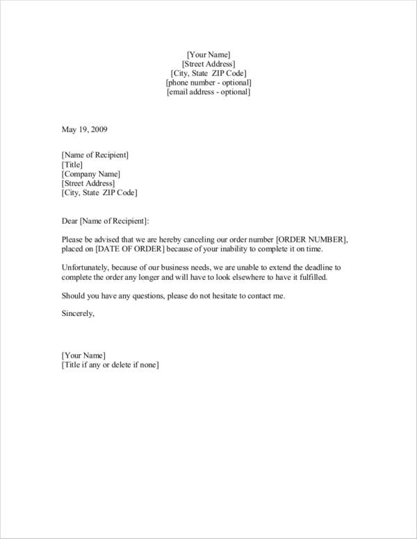 purchase order cancellation letter in pdf