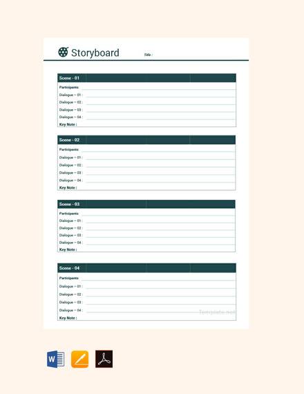 simple storyboard template
