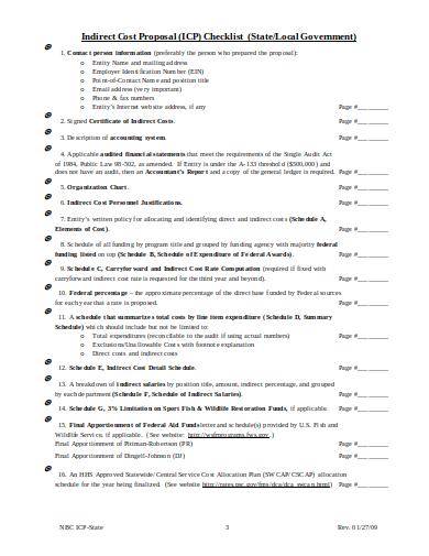 accountng indirect cost proposal sample