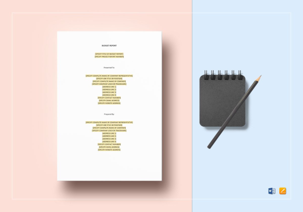 basic budget report template
