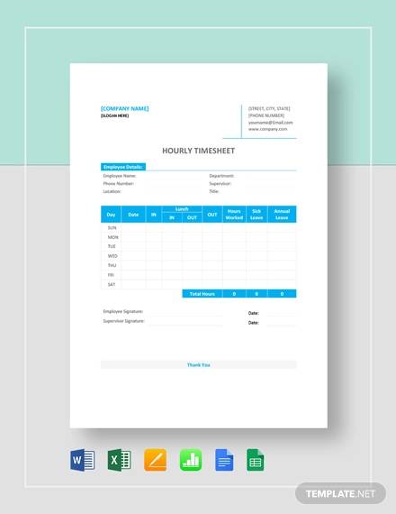 sample hourly timesheet template