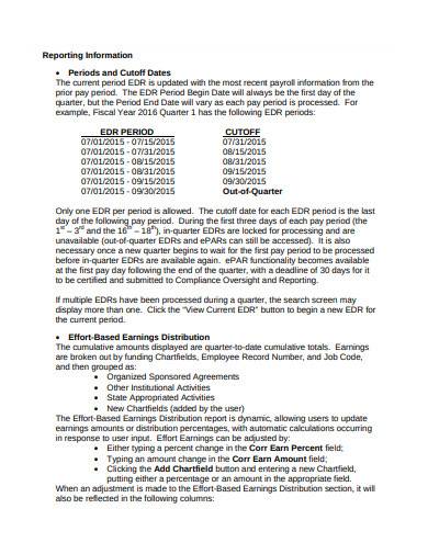 distribution report sample