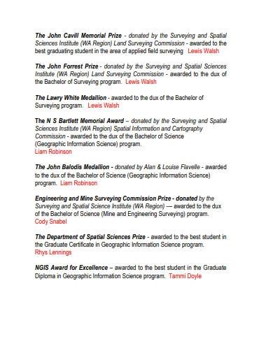 sciences award ceremony program
