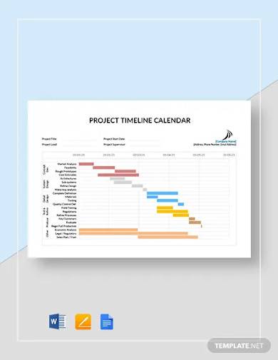 project timeline calendar template1