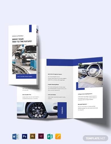 car detailing tri fold brochure