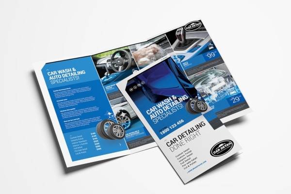 car detailing trifold brochure