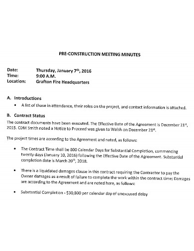 editable pre construction meeting minutes