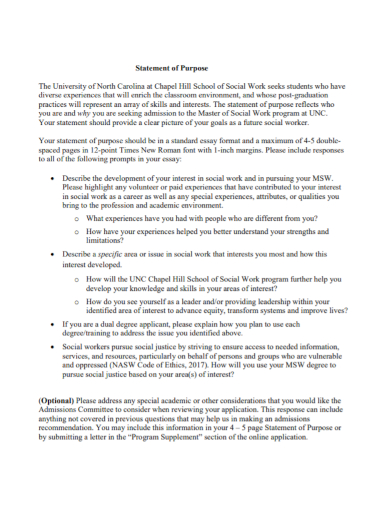 university school statement of purpose