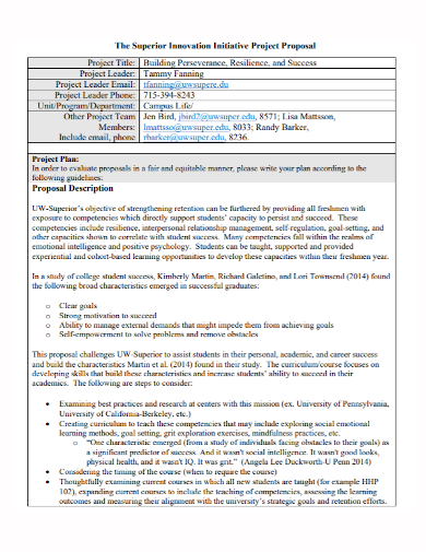 innovation initiative project title proposal