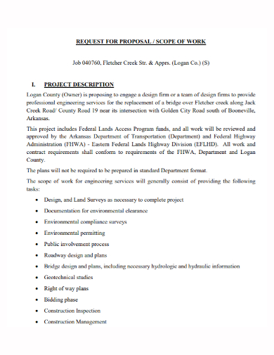project work request for proposal