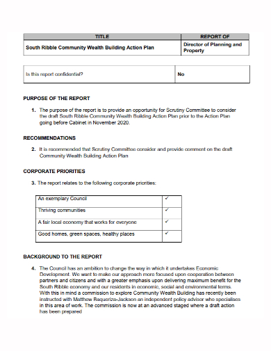 community wealth building action plan