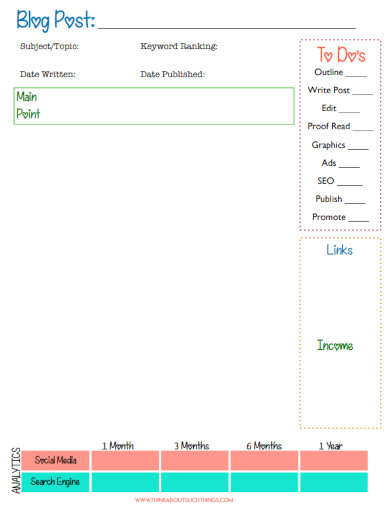blog post outline template 