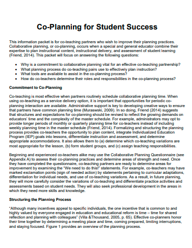 co planning for student success template